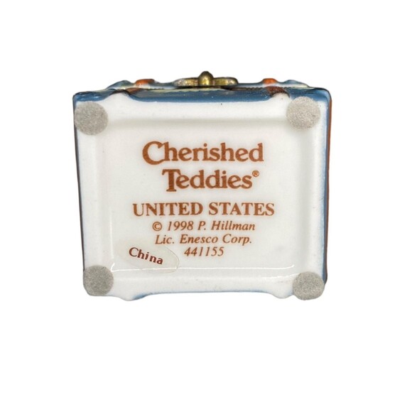 Cherished Teddies USA Sailor American Boy Enesco Trinket Box Hinged NEW NWB - Picture 7 of 11
